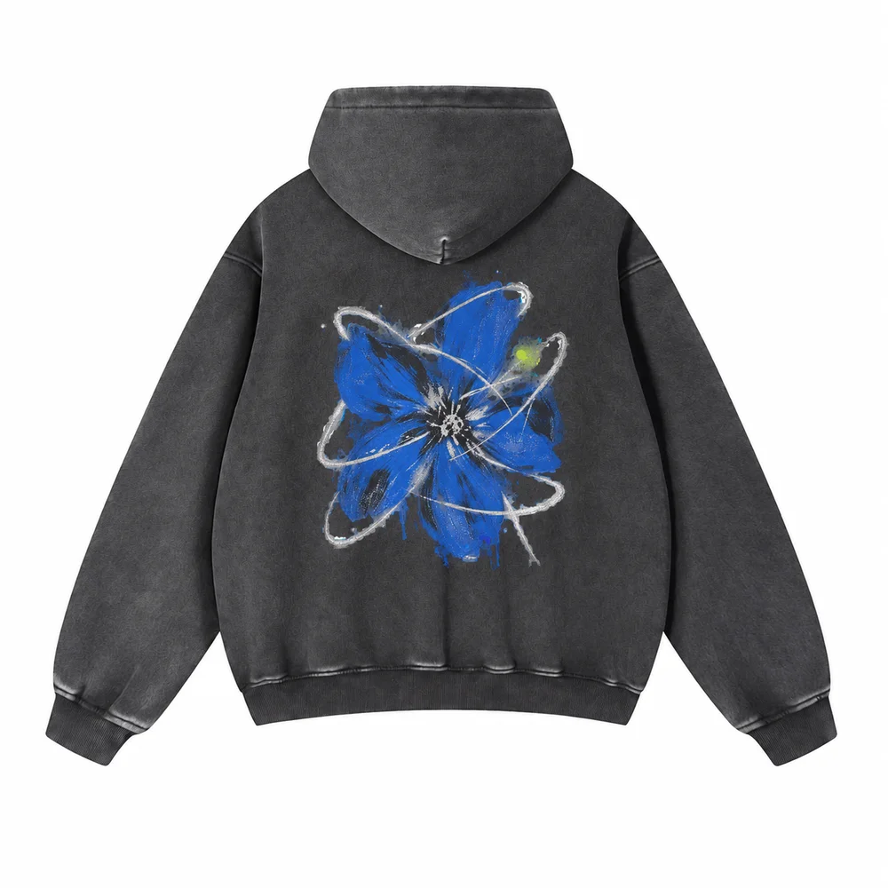 Fleece pullover hoodie · A feeling worth keeping · Back