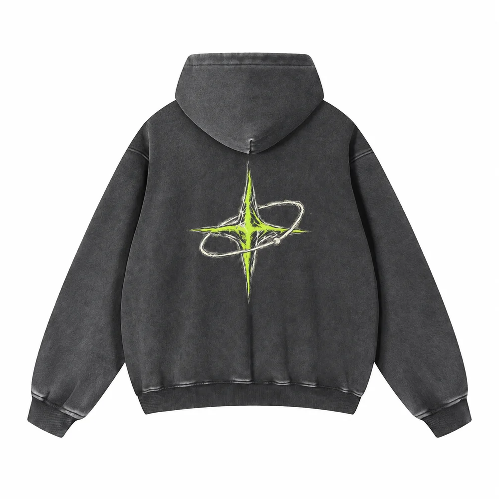 Fleece pullover hoodie · Private signal · Back