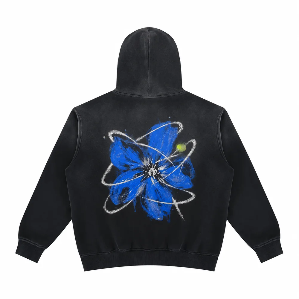 Faded fleece hoodie · A feeling worth keeping · Back