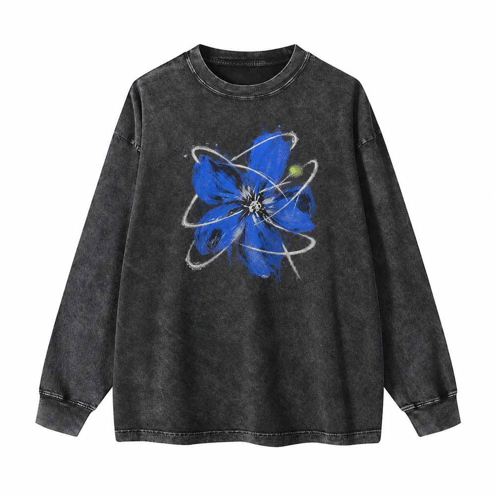 Snow-wash relaxed long-sleeve tee · A feeling worth keeping · Front