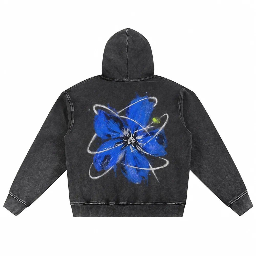 Snow-wash pullover hoodie · A feeling worth keeping · Back
