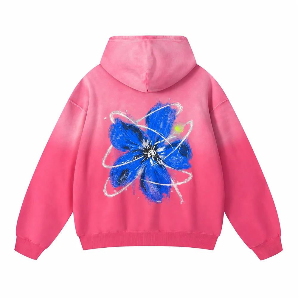 Gradient-wash pullover hoodie · A feeling worth keeping · Back