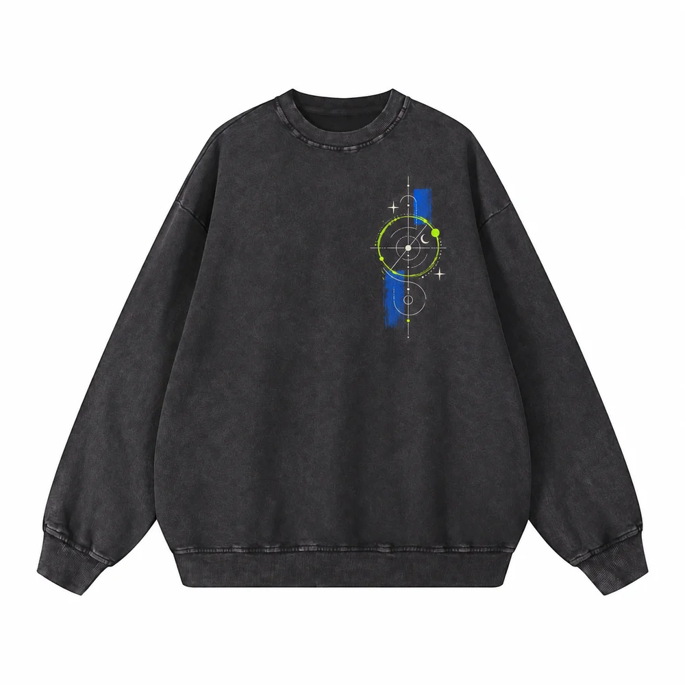 Snow-wash rib-edge sweatshirt · Your own coordinates · Front