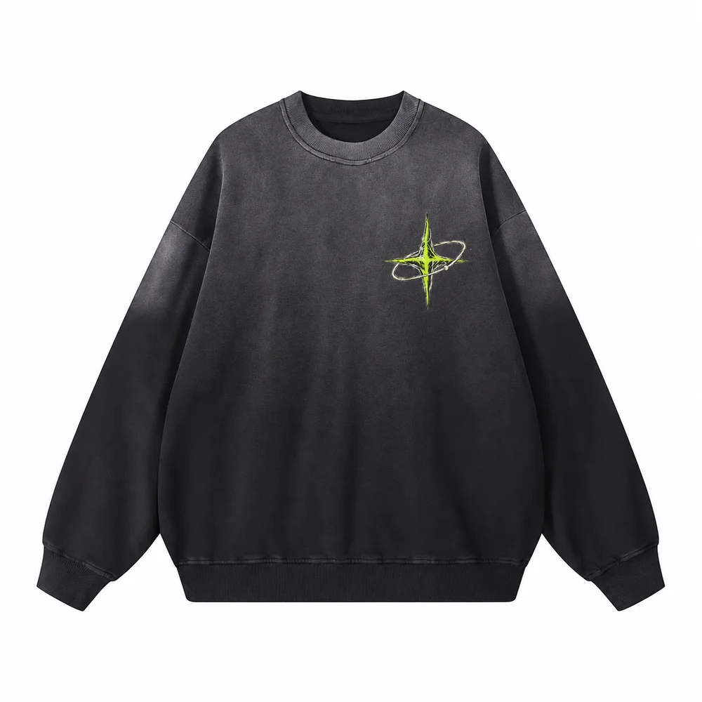 Gradient-wash relaxed sweatshirt · Private signal · Front