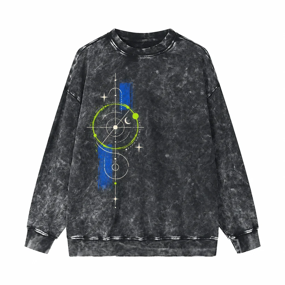 Distressed snow-wash sweatshirt · Your own coordinates · Front