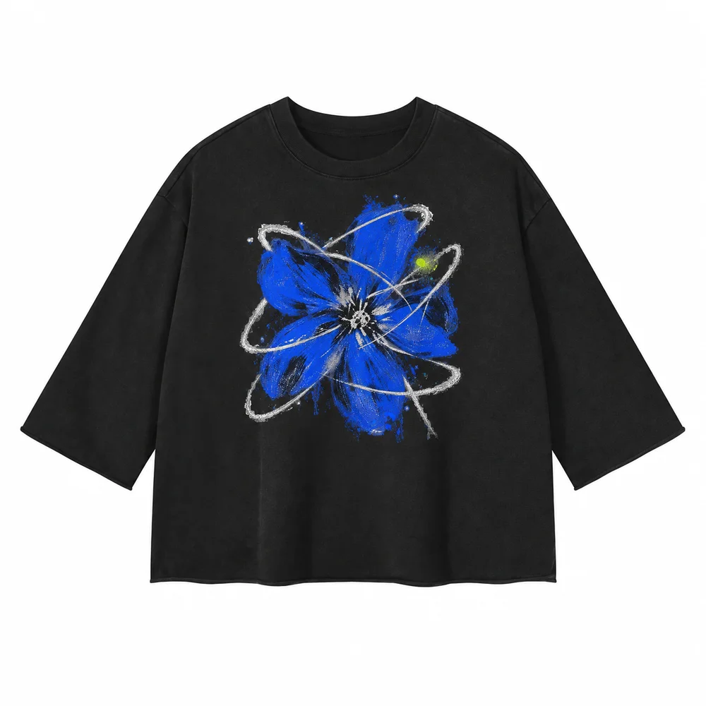 Raw-edge relaxed tee · A feeling worth keeping · Front