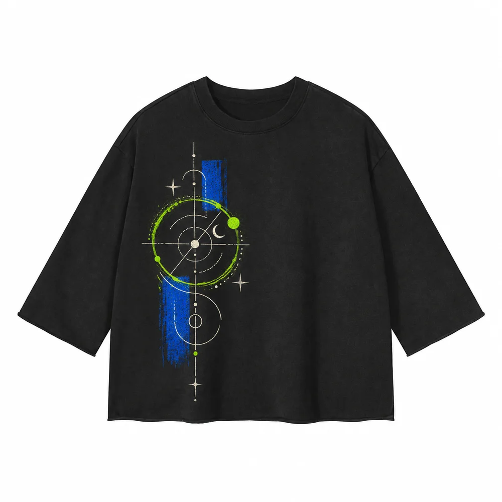 Raw-edge relaxed tee · Your own coordinates · Front
