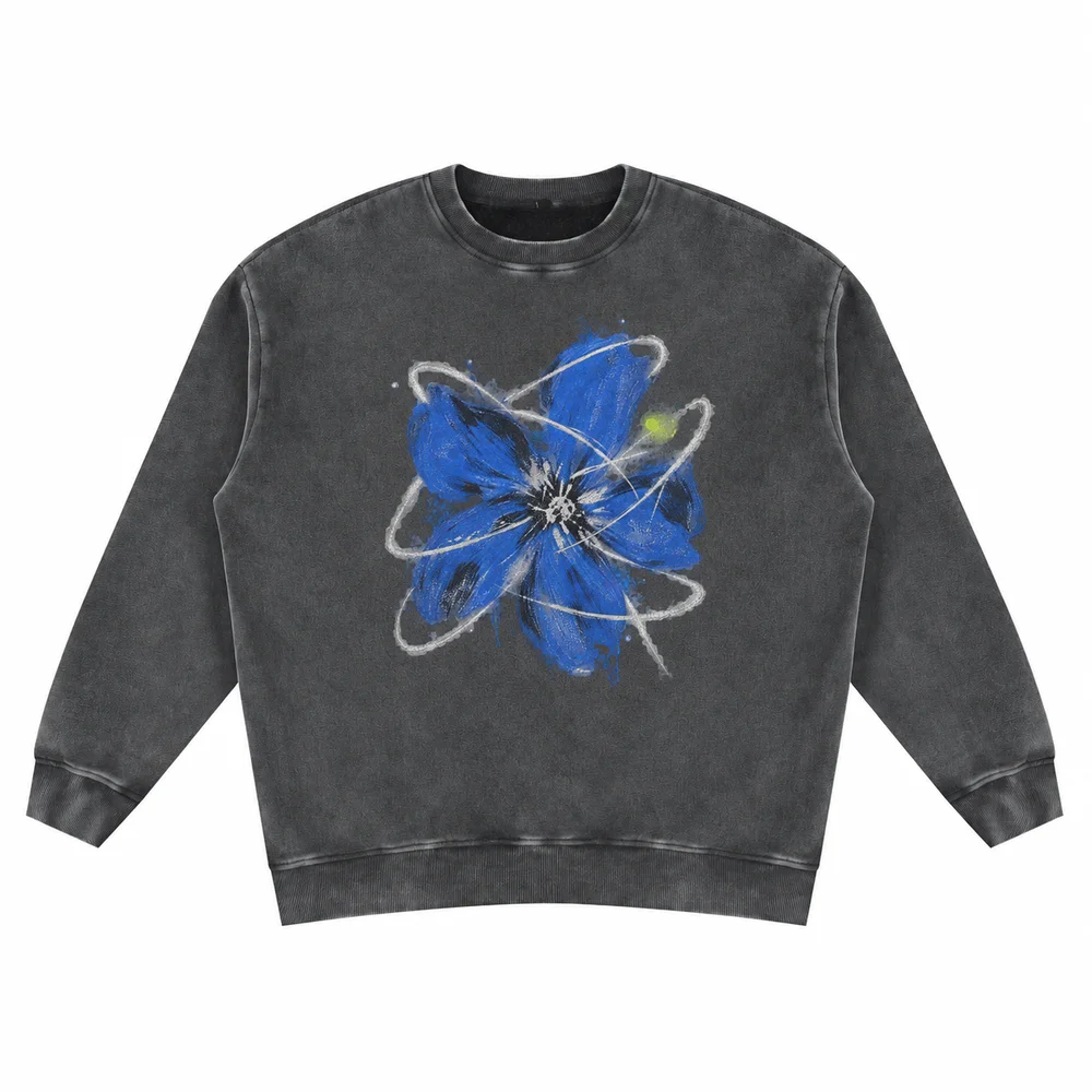 Washed relaxed crew-neck sweatshirt · A feeling worth keeping · Front