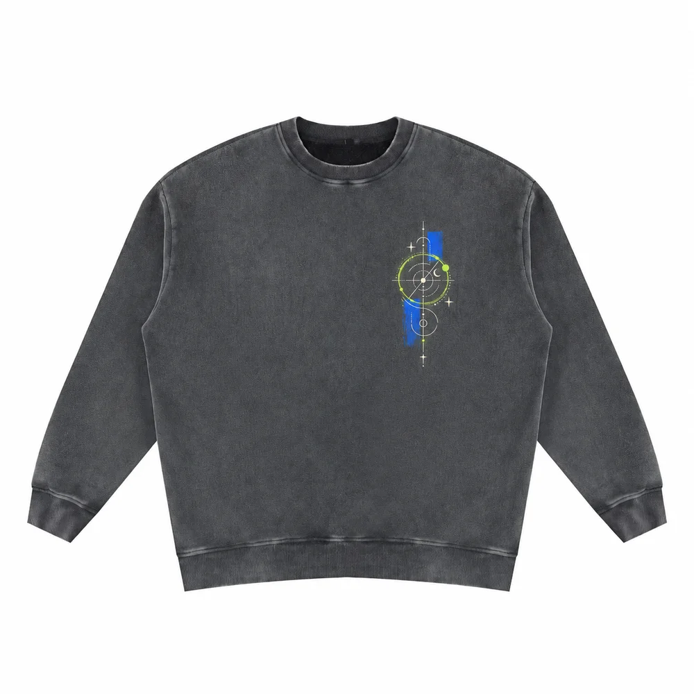 Washed relaxed crew-neck sweatshirt · Your own coordinates · Front