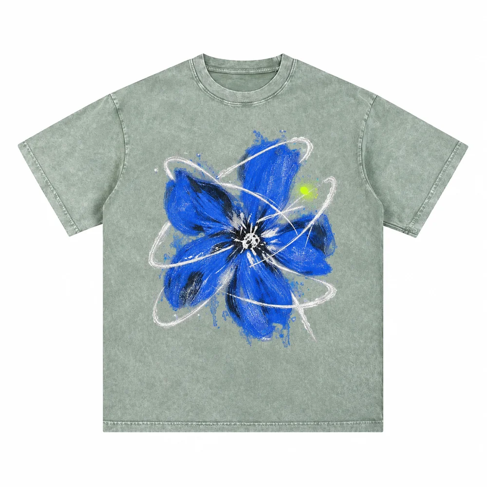 Garment-washed relaxed crew-neck tee · A feeling worth keeping · Front