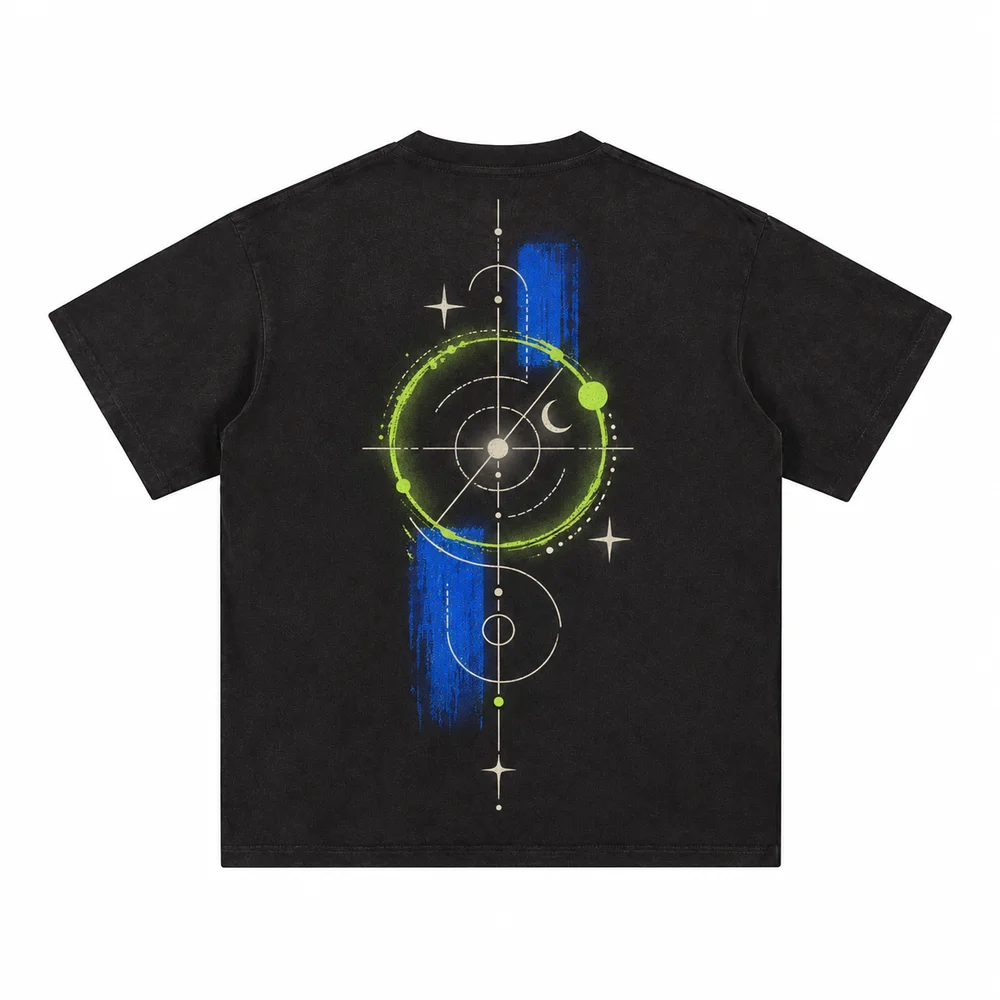 Garment-washed relaxed crew-neck tee · Your own coordinates · Back