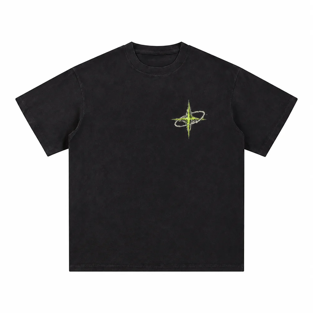 Garment-washed relaxed crew-neck tee · Private signal · Front