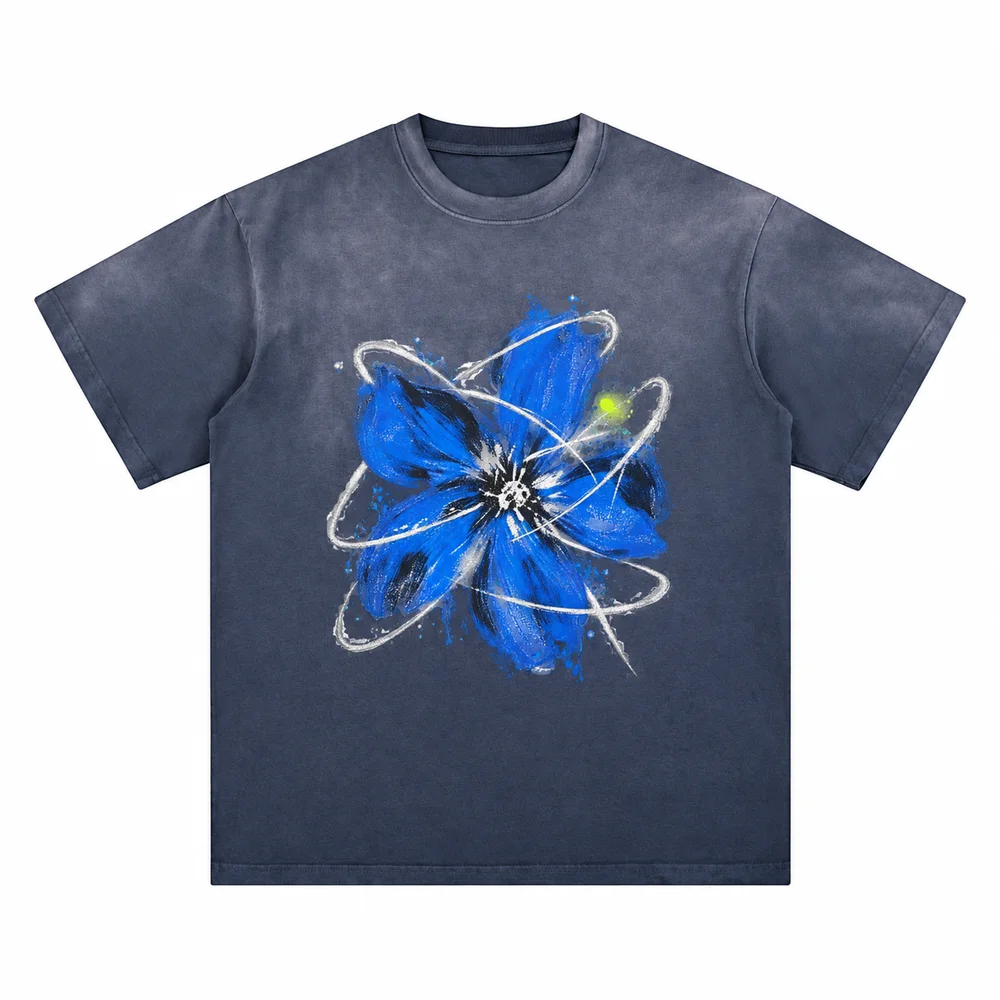 Gradient-wash relaxed crew-neck tee · A feeling worth keeping · Front