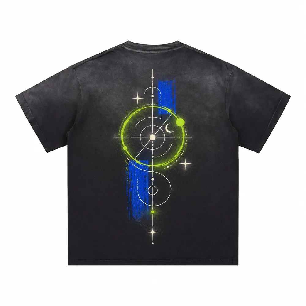 Gradient-wash relaxed crew-neck tee · Your own coordinates · Back