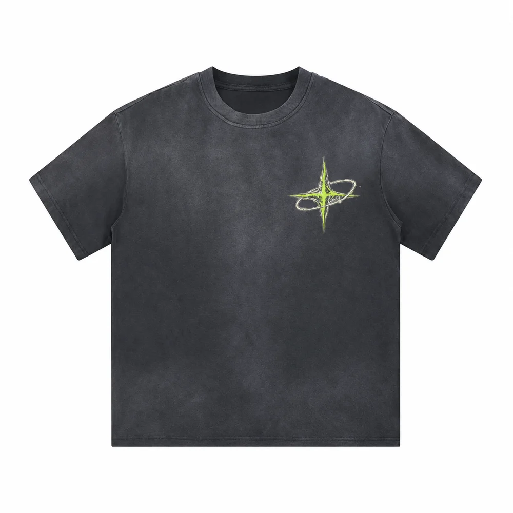 Gradient-wash relaxed crew-neck tee · Private signal · Front