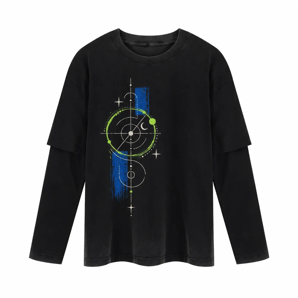 Washed layered sleeve tee · Your own coordinates · Front