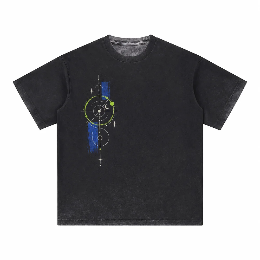 Faded crew-neck tee · Your own coordinates · Front