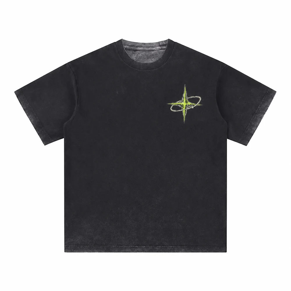 Faded crew-neck tee · Private signal · Front