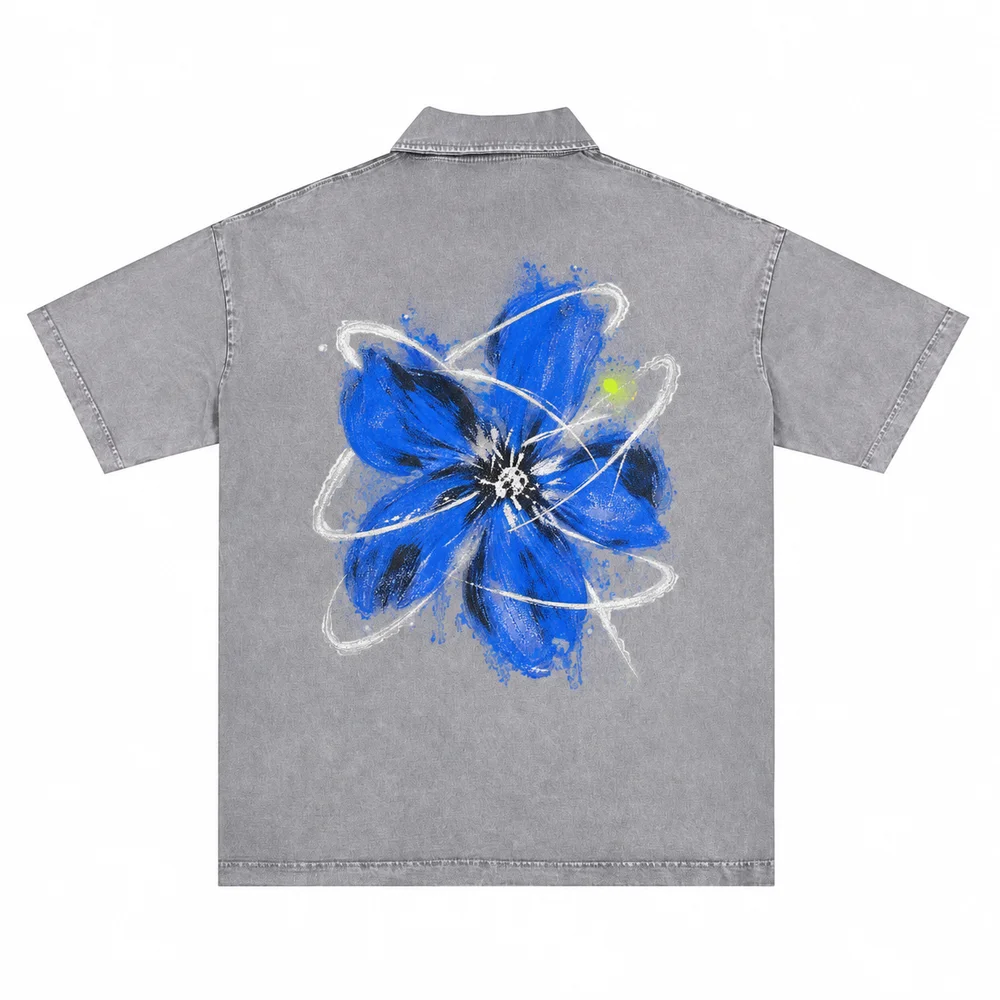 Snow-wash relaxed polo tee · A feeling worth keeping · Back