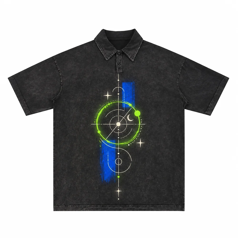 Snow-wash relaxed polo tee · Your own coordinates · Front
