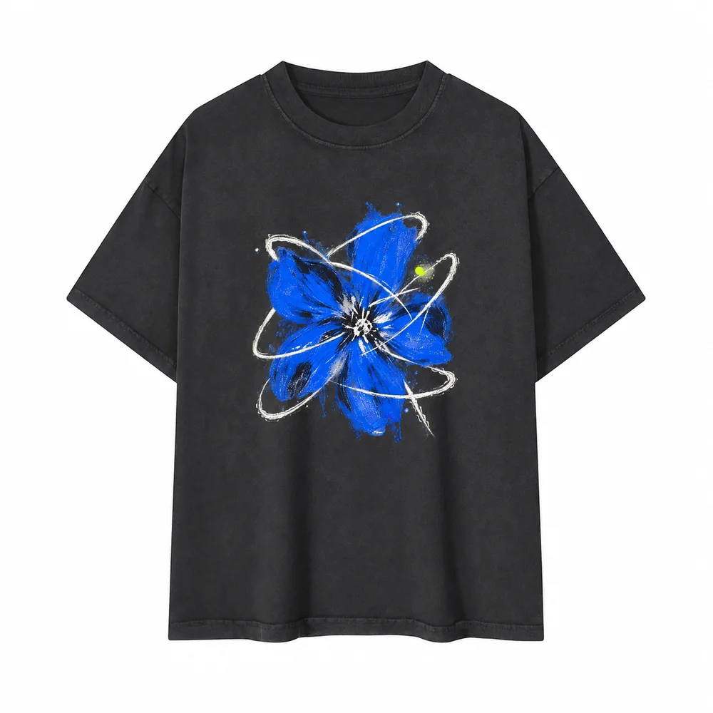 Washed relaxed crew-neck tee · A feeling worth keeping · Front