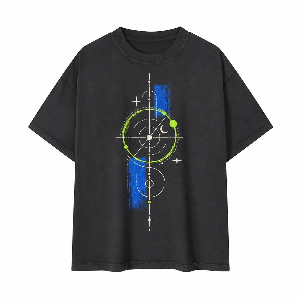 Washed relaxed crew-neck tee · Your own coordinates · Front