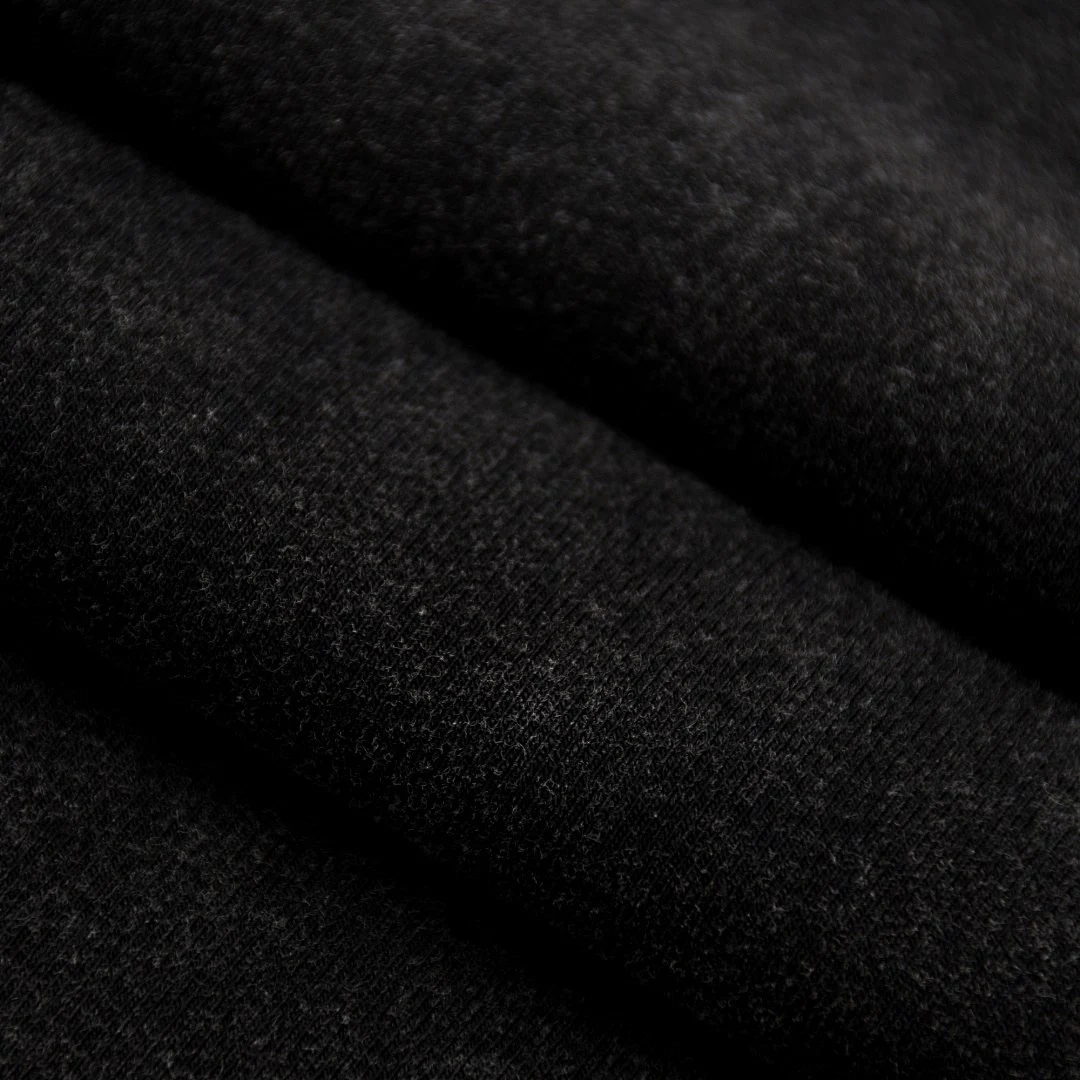 Cropped raglan crew-neck tee · 25008 · Black · Base garment photograph