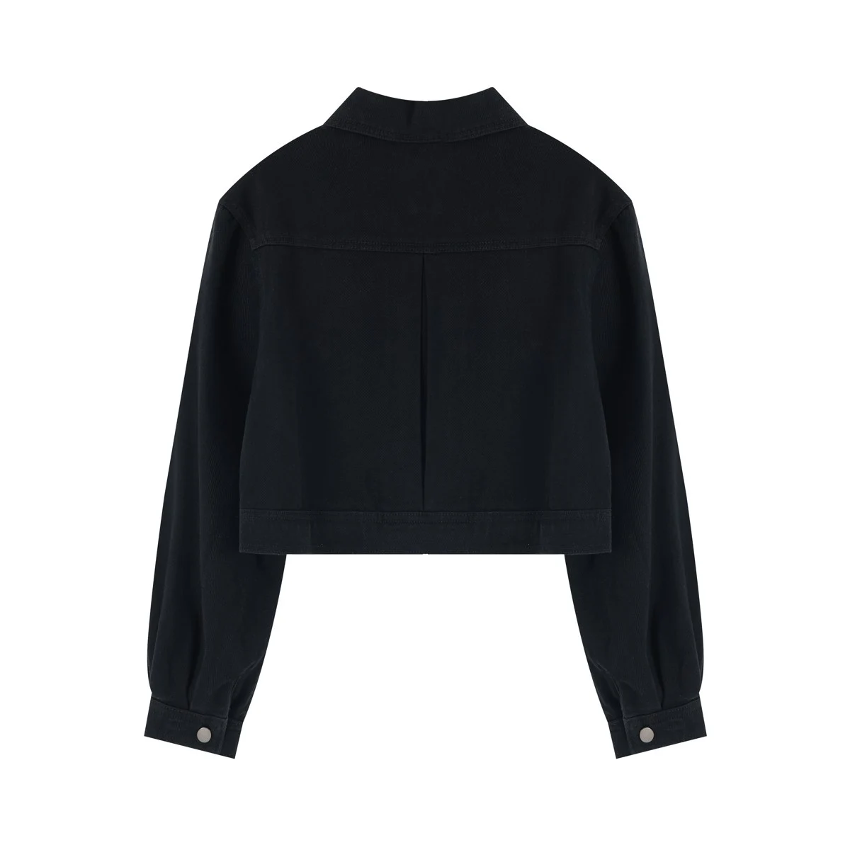 Cropped twill jacket · Back