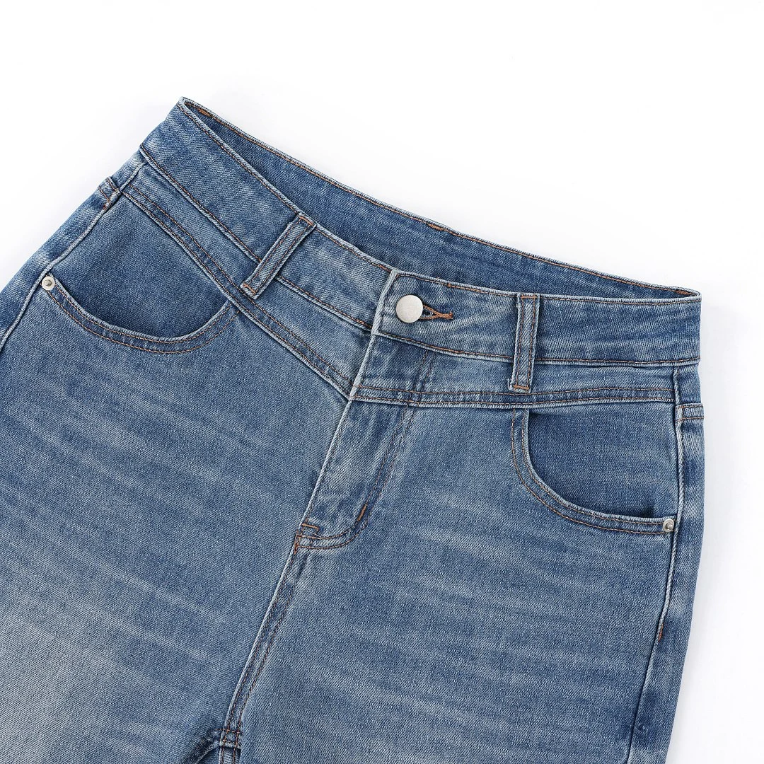Washed wide-leg jeans · 76222-1 · Light blue · Base garment photograph