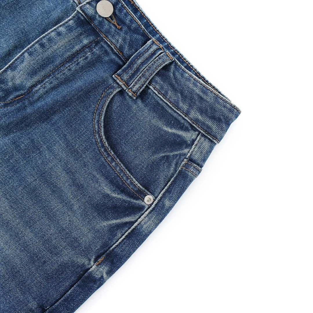 Faded denim midi skirt · 90009 · Light blue · Base garment photograph