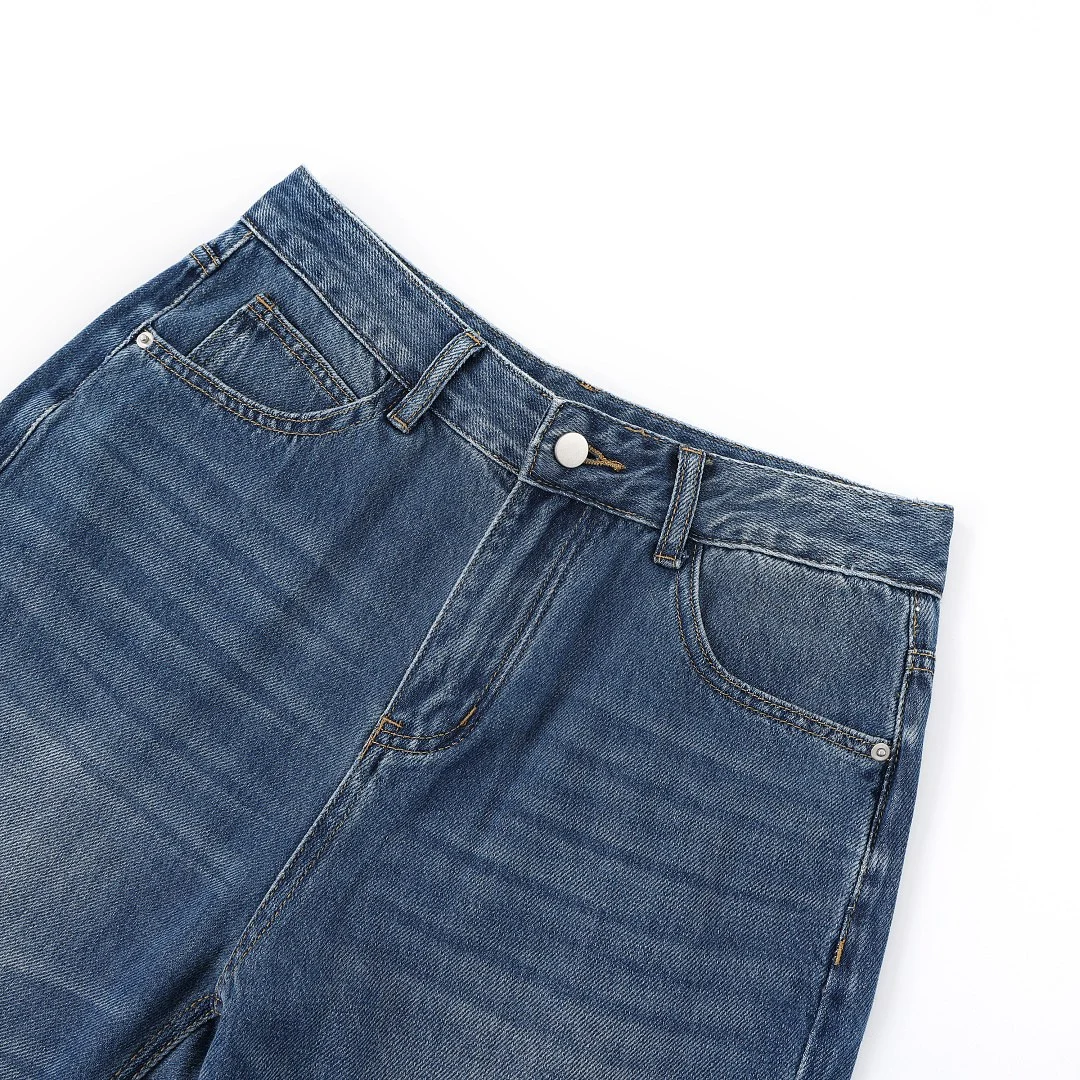 Faded blue wide-leg jeans · BJ555-1 · Blue · Base garment photograph