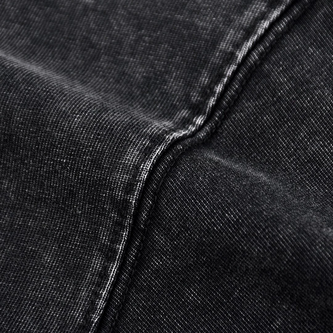 Washed boxy crew-neck tee · DX-25 · Black · Base garment photograph