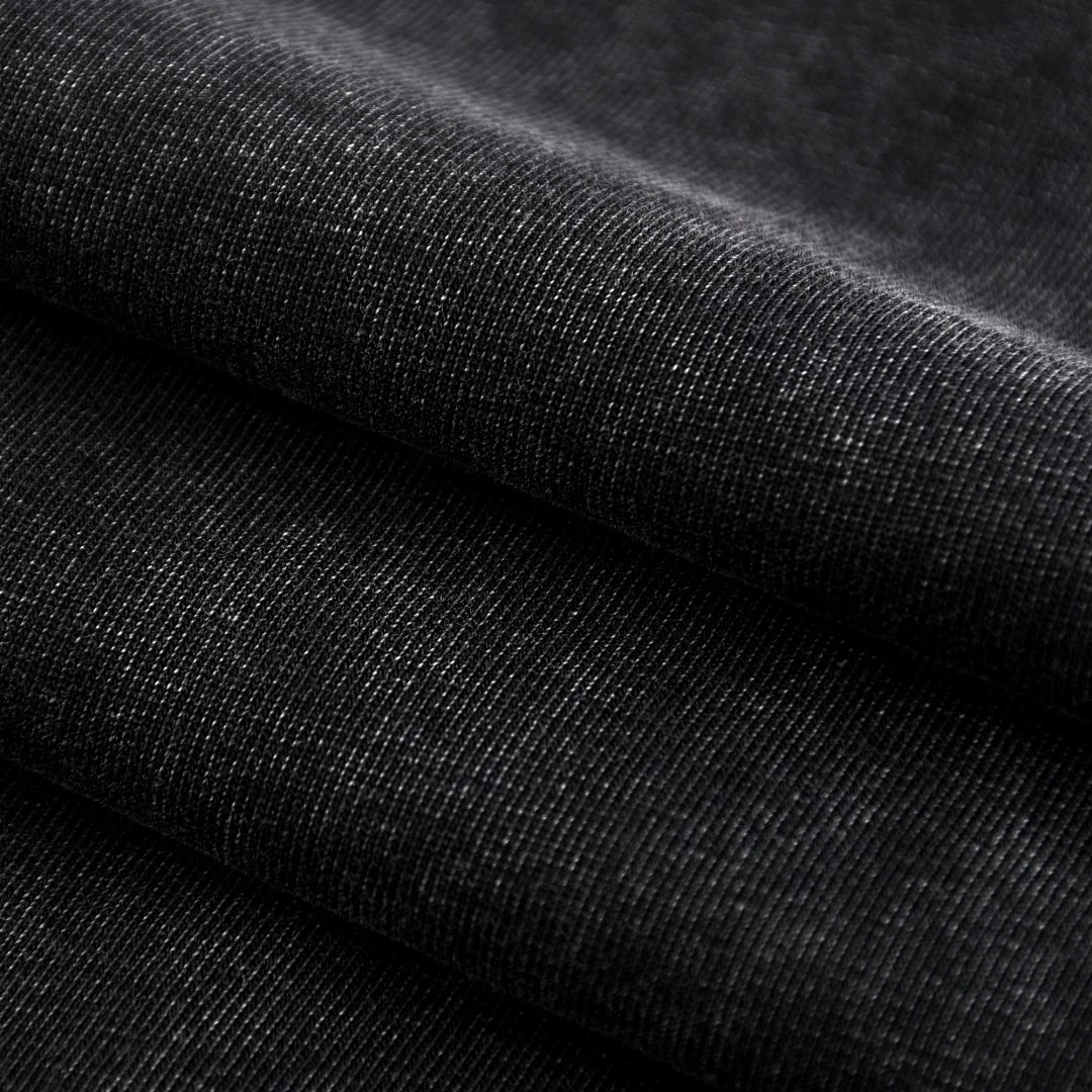 Washed boxy crew-neck tee · DX-25 · Black · Base garment photograph