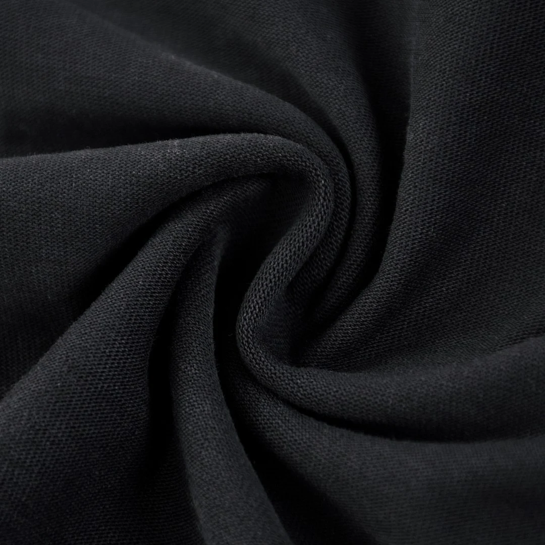 Washed boxy crew-neck tee · DX-25 · Black · Base garment photograph