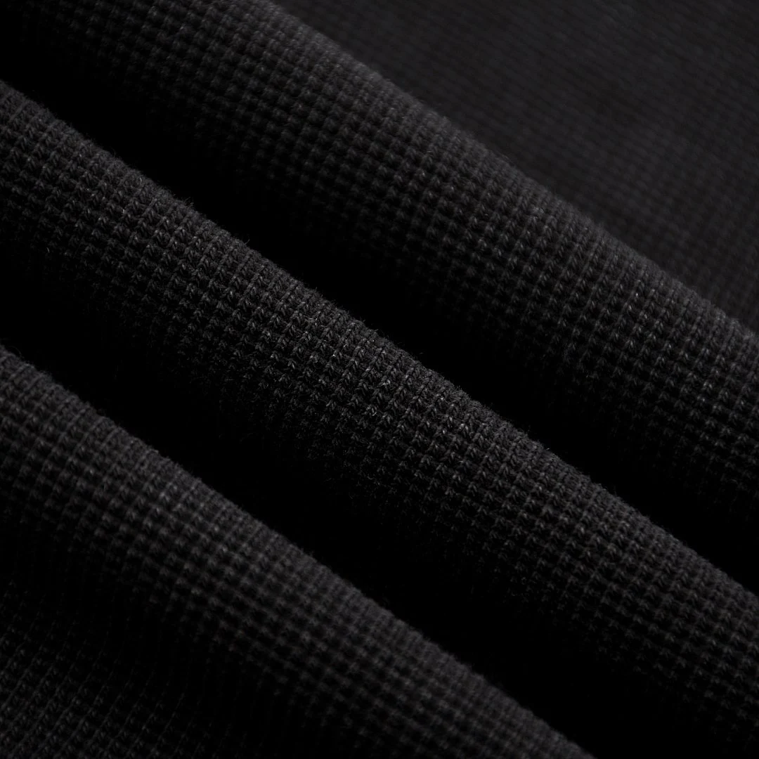 Boxy waffle crew-neck tee · DX-26 · Black · Base garment photograph