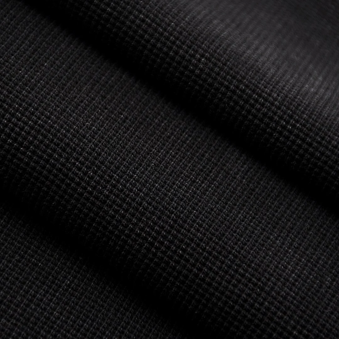 Boxy waffle crew-neck tee · DX-26 · Black · Base garment photograph