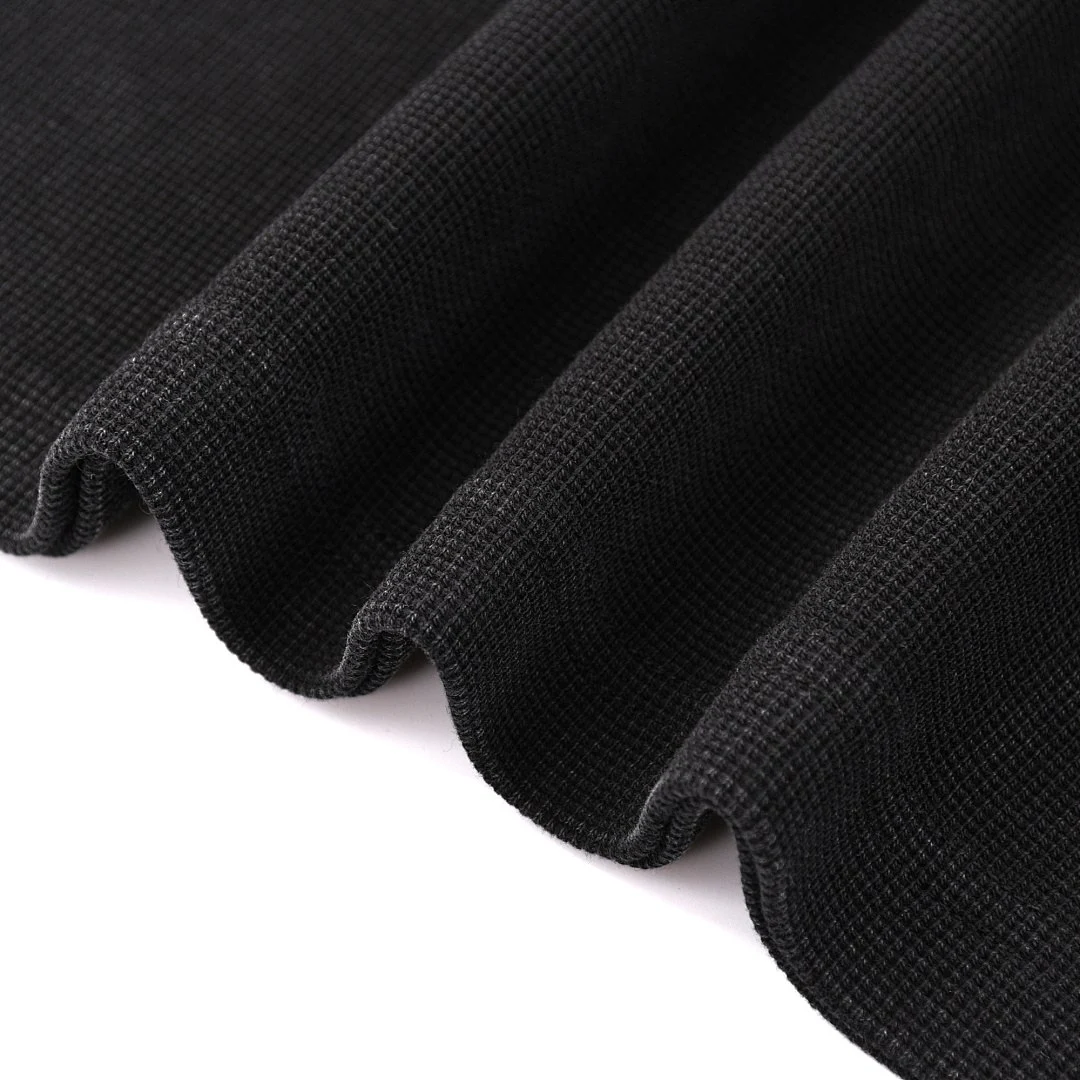 Boxy waffle crew-neck tee · DX-26 · Black · Base garment photograph