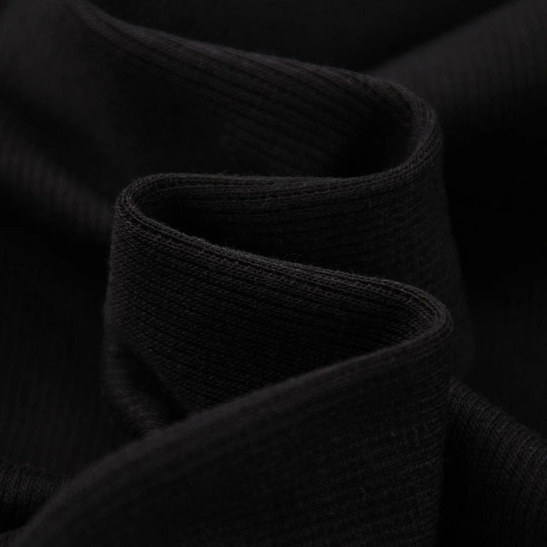 Boxy waffle crew-neck tee · DX-26 · Black · Base garment photograph