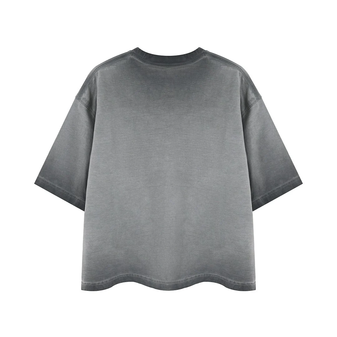 Faded boxy crew-neck tee · DX-2637 · Dark grey · Base garment photograph
