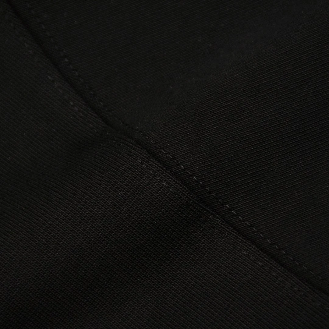 Boxy dropped-shoulder crew-neck tee · DX-2646 · Black · Base garment photograph