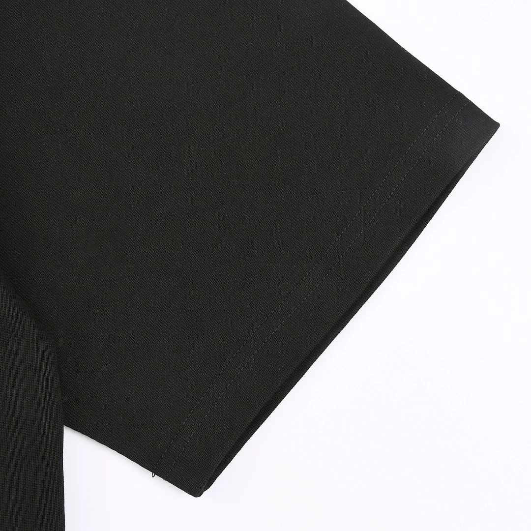 Boxy dropped-shoulder crew-neck tee · DX-2646 · Black · Base garment photograph