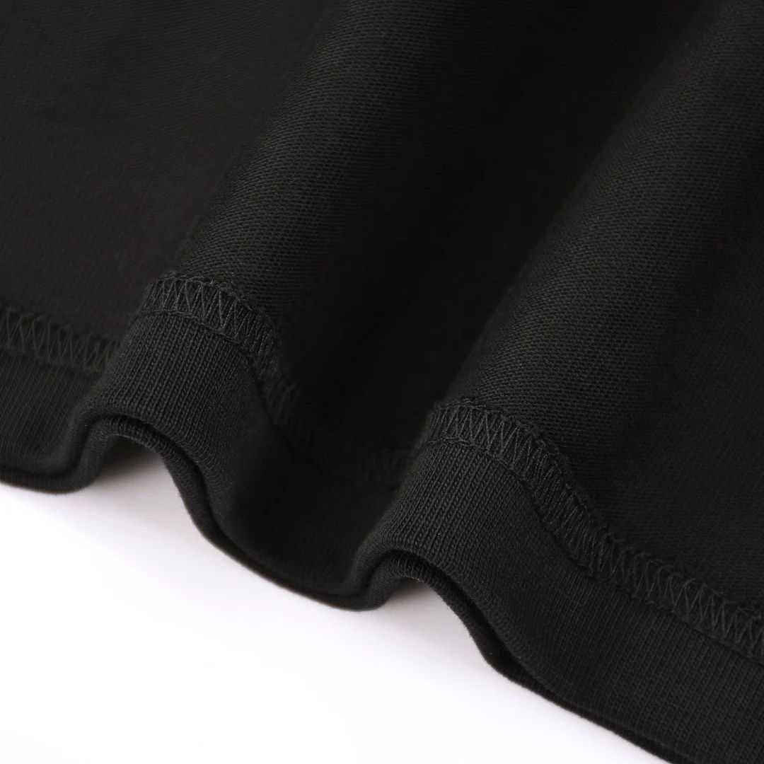 Boxy dropped-shoulder crew-neck tee · DX-2646 · Black · Base garment photograph