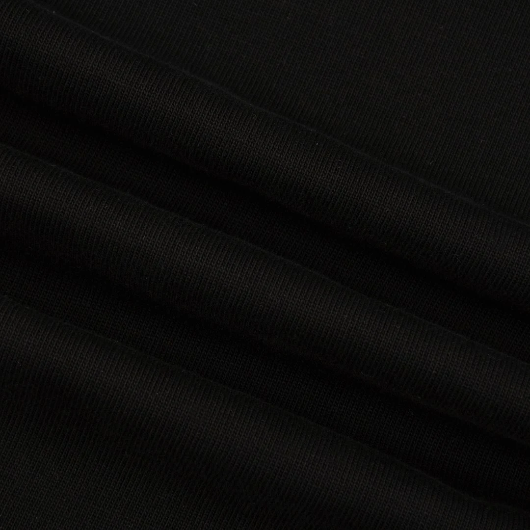 Boxy dropped-shoulder crew-neck tee · DX-2646 · Black · Base garment photograph