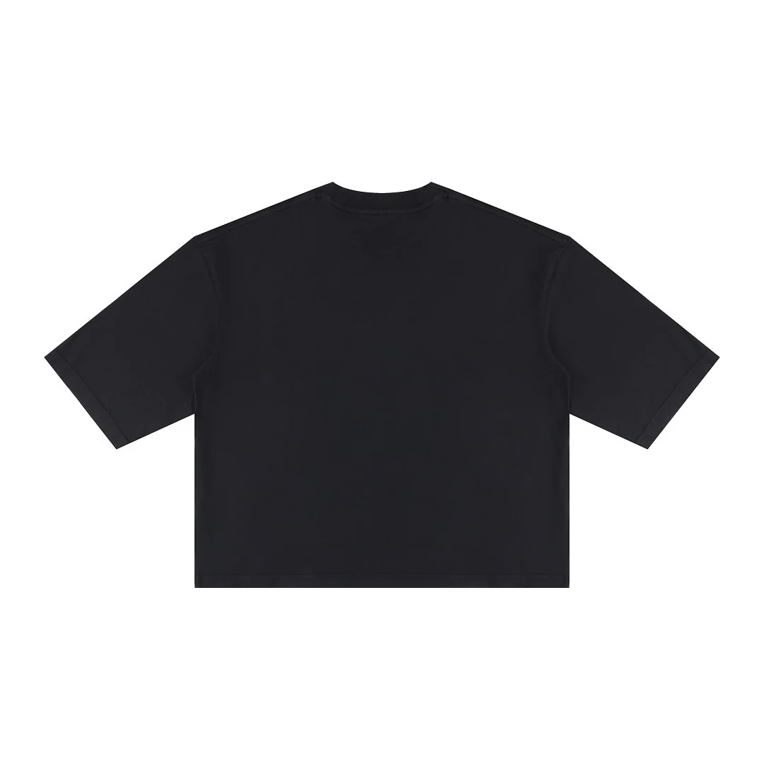 Garment-dyed relaxed tee · DX-2664 · Black · Base garment photograph