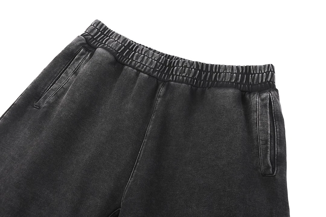 Washed elastic-cuff joggers · GWKL-11 · Black · Base garment photograph