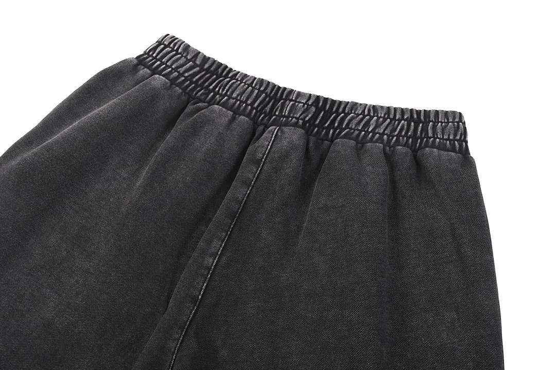 Washed elastic-cuff joggers · GWKL-11 · Black · Base garment photograph