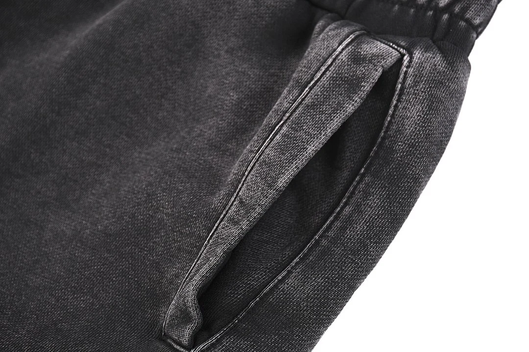 Washed elastic-cuff joggers · GWKL-11 · Black · Base garment photograph