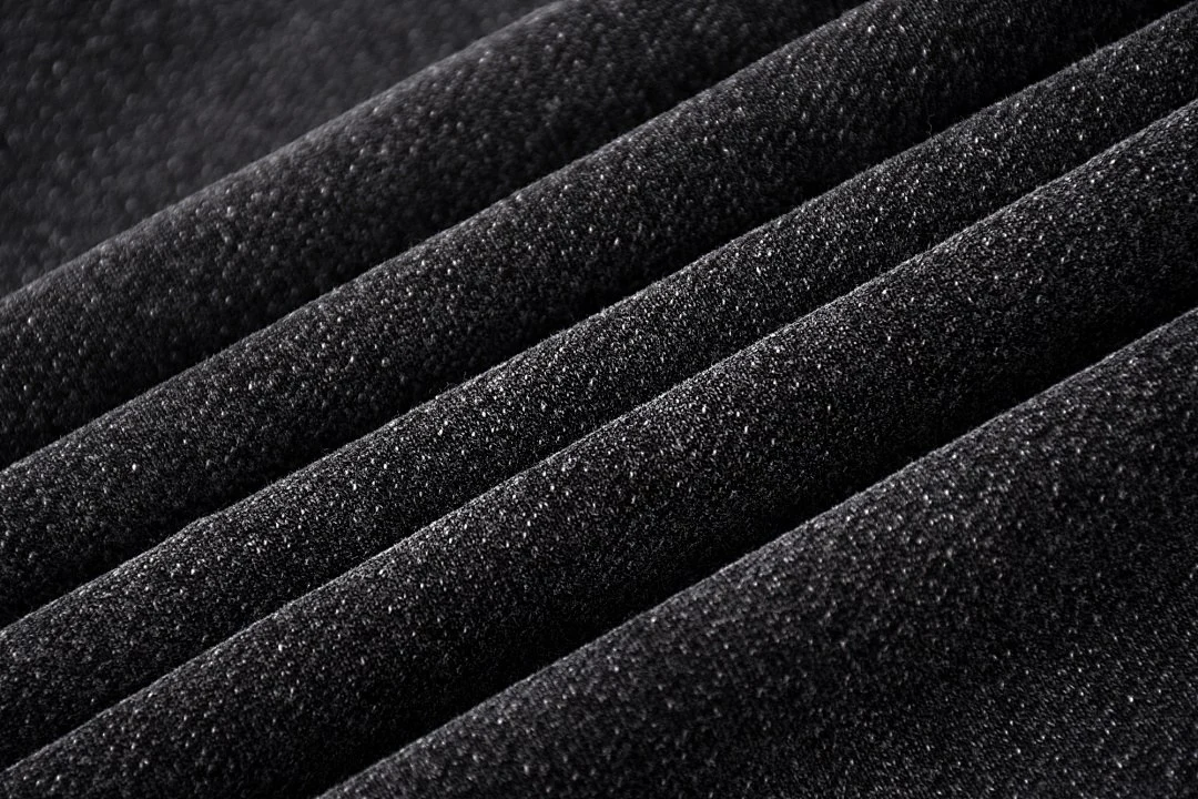 Washed crew-neck sweatshirt · KB-01 · Black · Base garment photograph