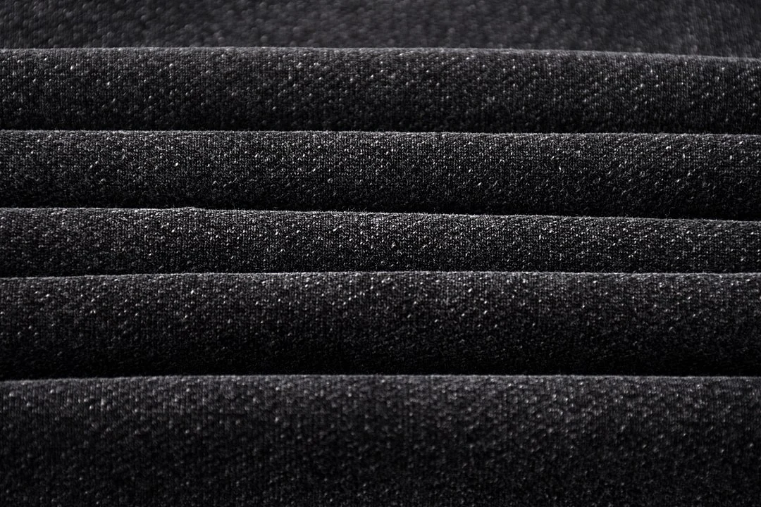 Washed crew-neck sweatshirt · KB-01 · Black · Base garment photograph