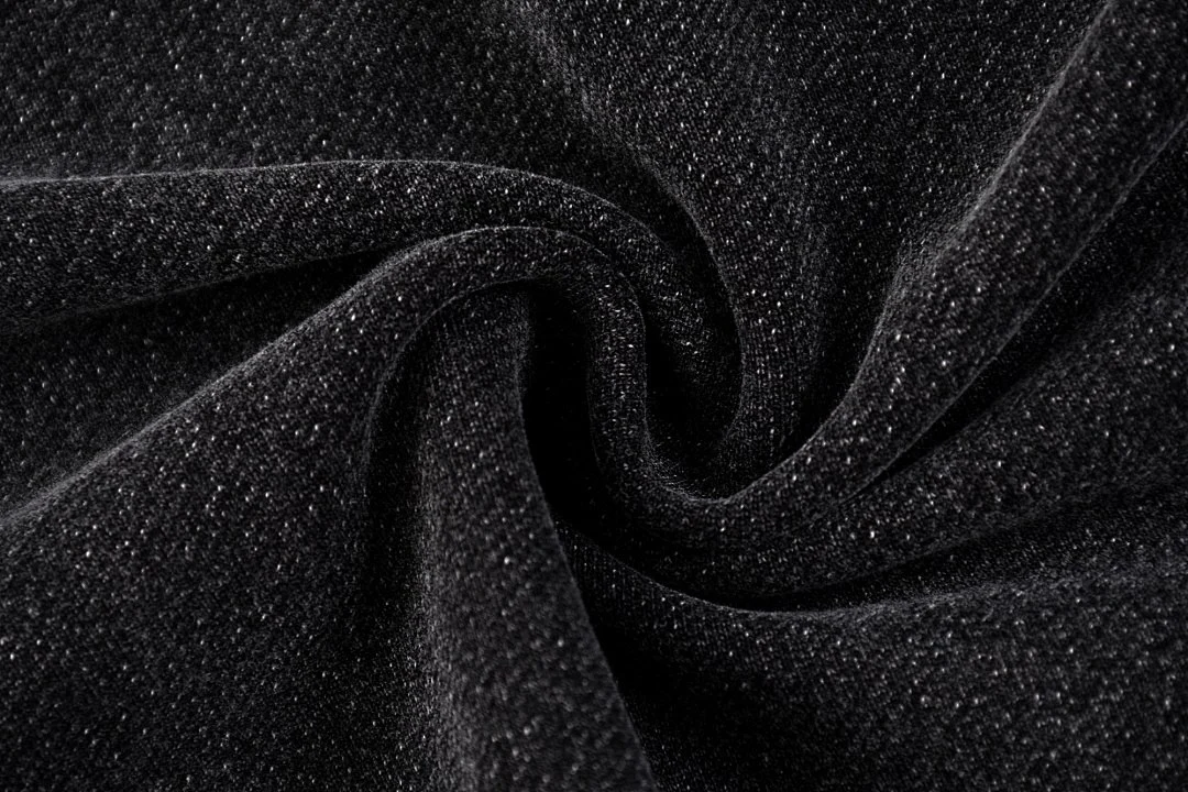 Washed crew-neck sweatshirt · KB-01 · Black · Base garment photograph